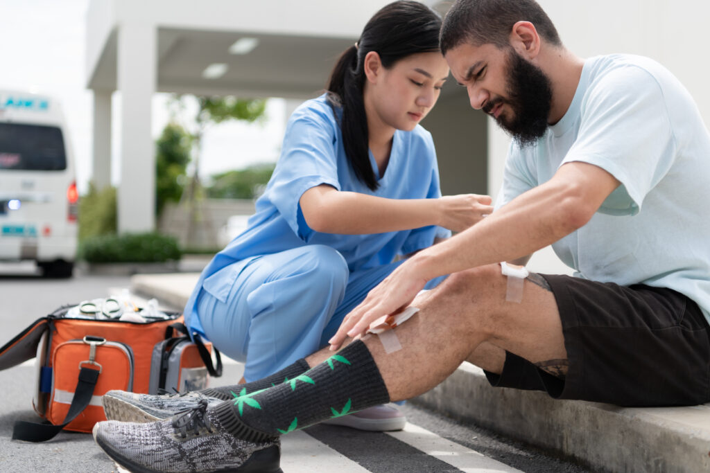 Nurse Handling patient